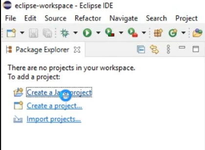 Figure 6: Creating new Java Project in Eclipse IDE