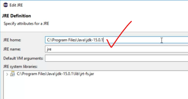 Figure 10: Pasting the JDK installed complete path after ";"