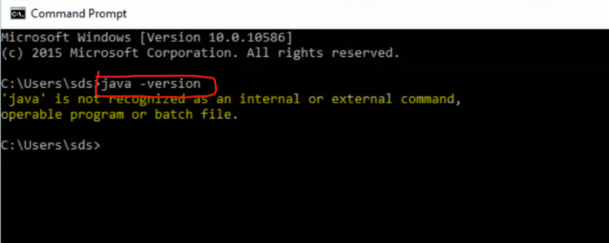 Figure 1: Java -version to check java already installed or not