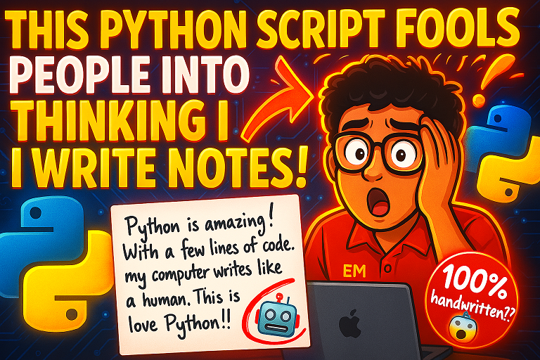 Convert text to handwriting with Python